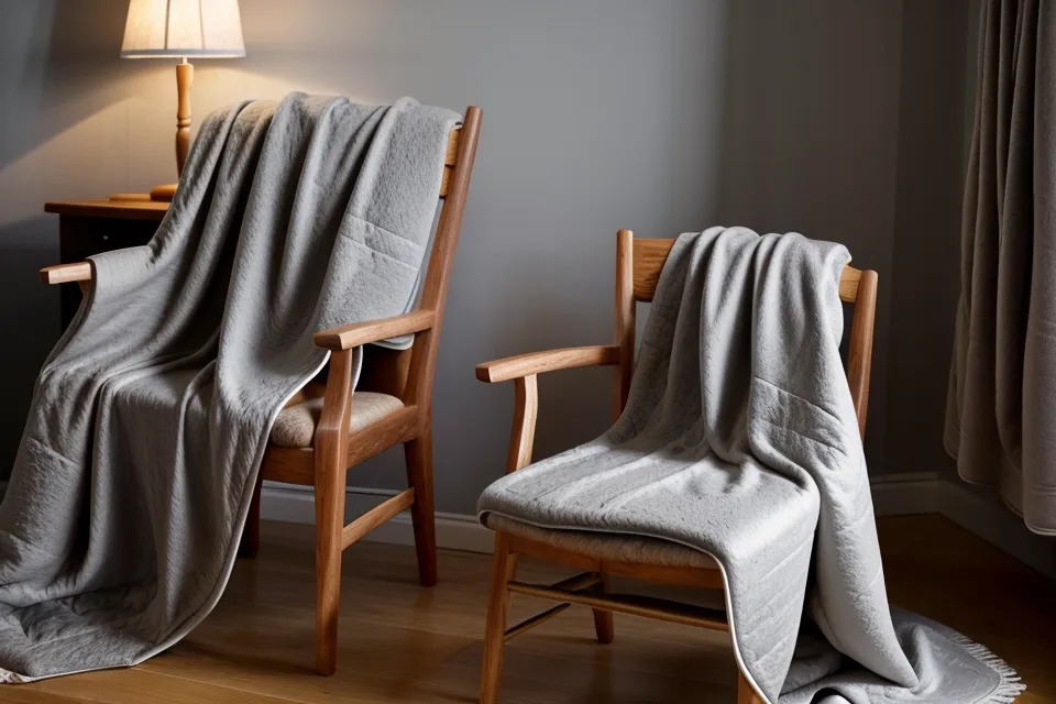 Chaise avec plaid préparée pour pratiquer la sophrologie hors du lit
